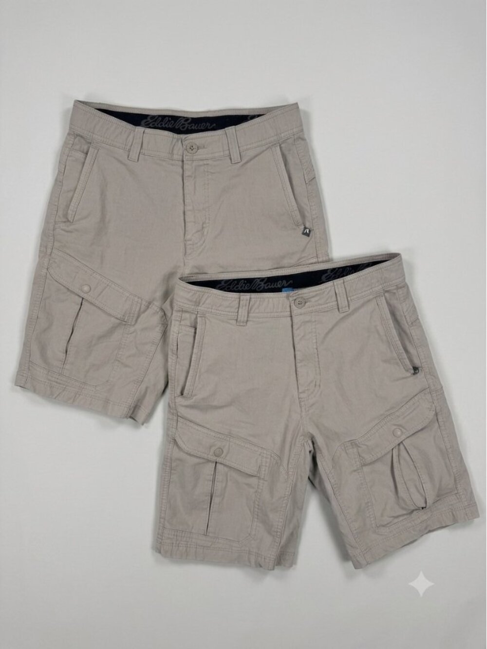 Eddie Bauer First Ascent Hiking Shorts Khaki Set of 2 Size 30 Gorpcore Outdoor